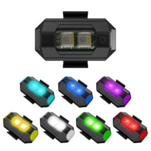 (NW000208) ( 1 PCs )  Universal LED Aircraft Strobe Flasher Lights For Bike, Cars, Drones (7 Colors/30 Styles) Rechargeable High Quality For Night Lights, Camping Light, bicycle, Toy Cars