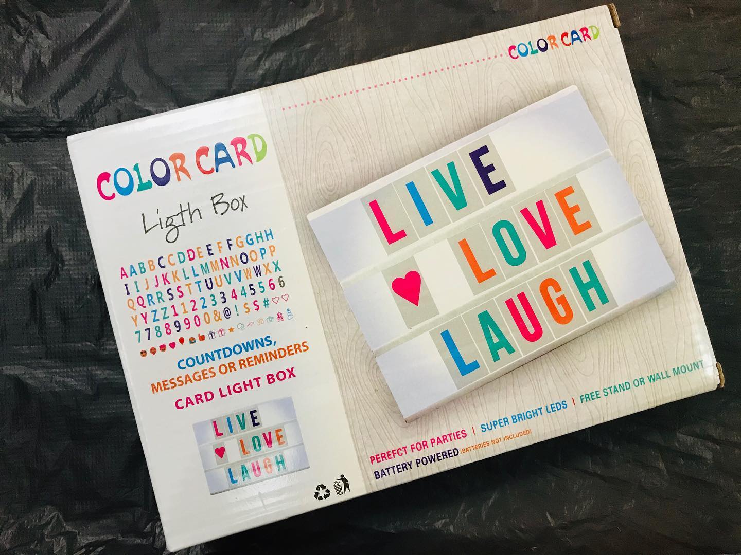 (NW00016) Color Card Light Box / Multicolor LED Light Box Letters Magic Board