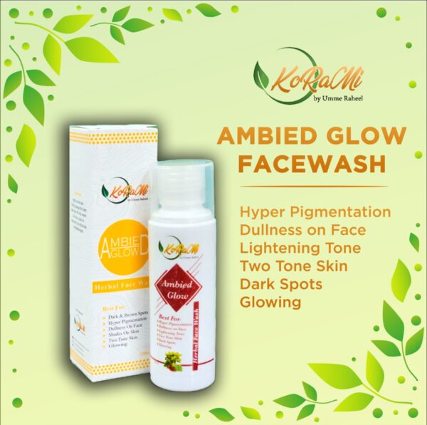 (NW000157) AMBIED GLOW FACEWASH Hyper Pigmentation Dullness on Face Lightening Tone Two Tone Skin Dark Spots Glowing