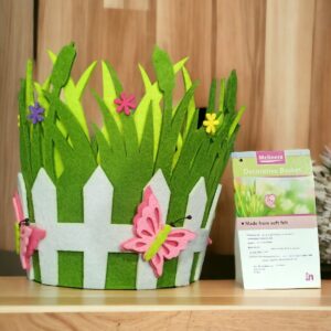 (NW0002) Butterfly Round Candy Bucket /  Storage Basket Easter Gift Basket