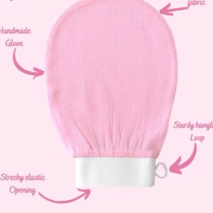 (NW00058) Hammer Moroccan Exfoliating Gloves (1 Pcs) - Dead Skin Remover - Exfoliating Bath Washcloth Scrub Mitt for Body - Exfoliating Massage Mitt Back Scrubber Glove - Each  (random color)